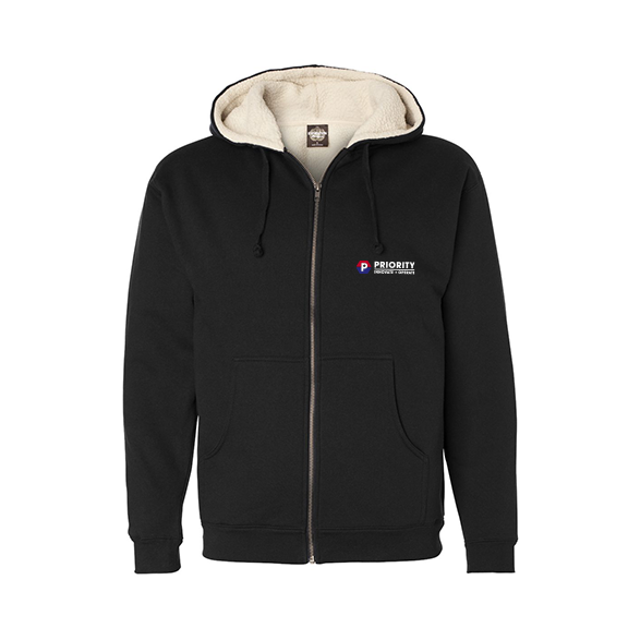 Independent Trading Co. Sherpa-Lined Full-Zip Hooded Sweatshirt