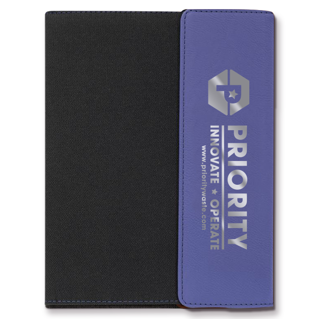 Leatherette Canvas Portfolio with Notepad